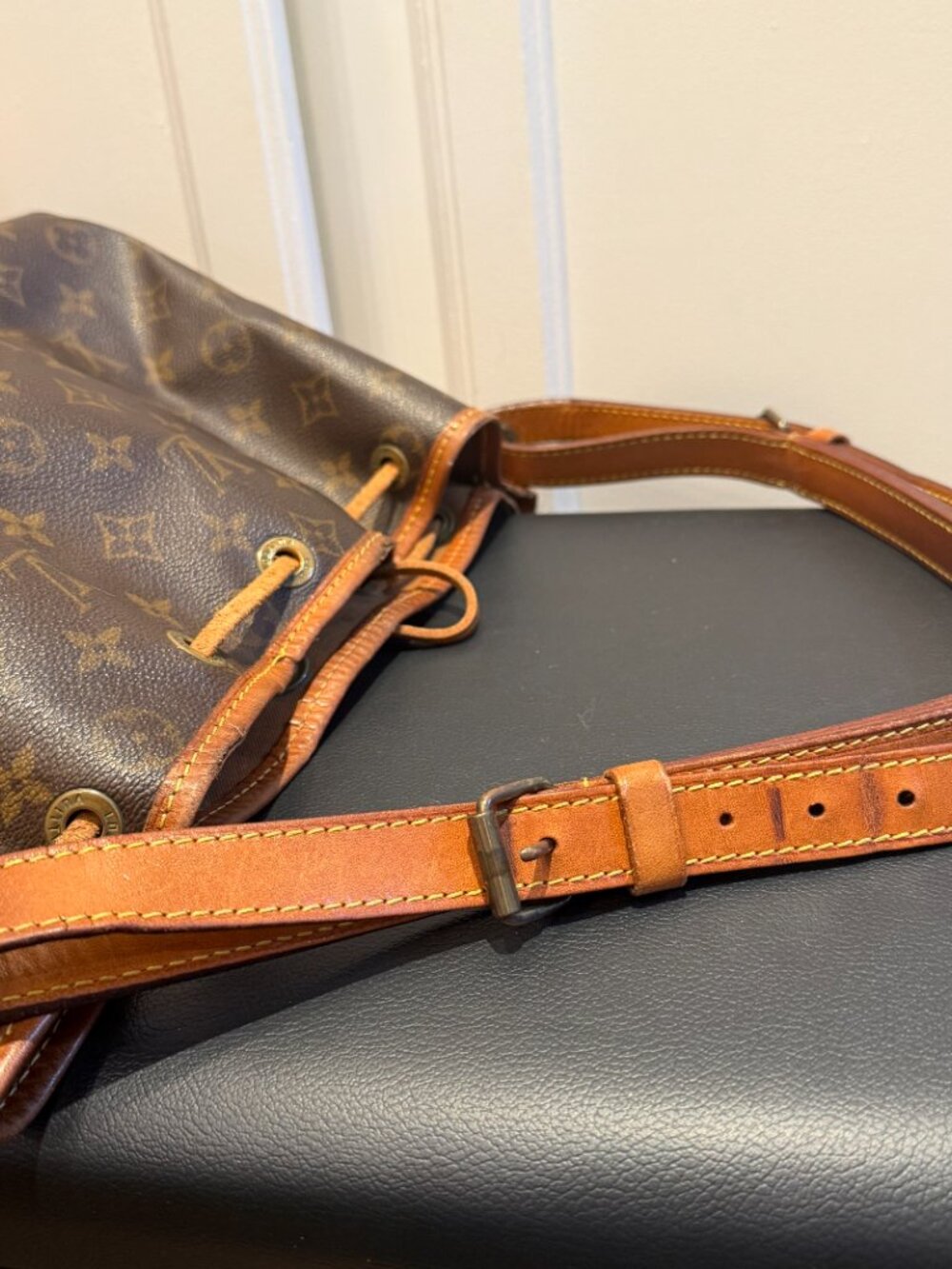 LOUIS VUITTON Noe GM Monogram Canvas Brown Drawstring Bucket Shoulder Bag - Picture 7 of 15